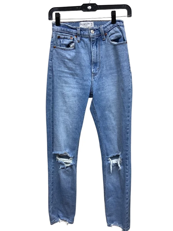 Women's Jodhpurs with U-Shaped NeckJeans Skinny By Abercrombie And Fitch In Blue Denim, Size: 0