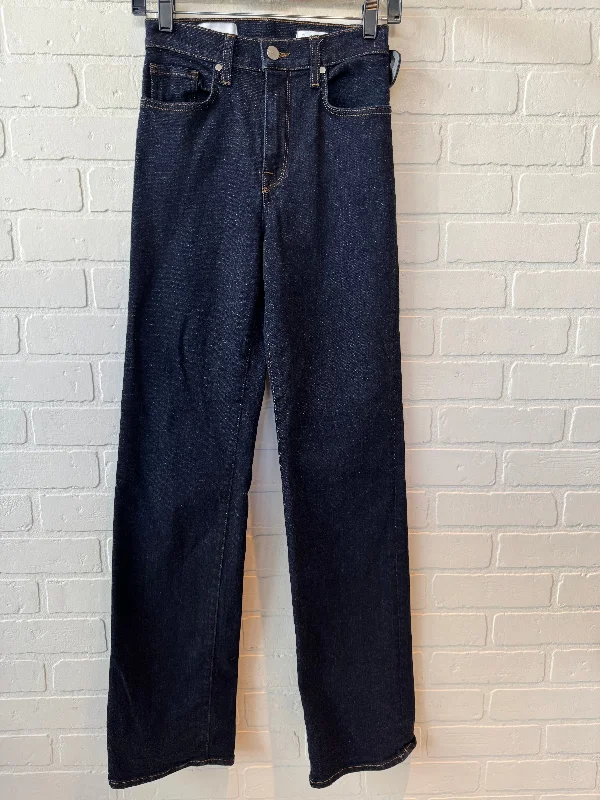 Women's Palazzo PantsJeans Straight By Bleecker & Bond In Blue Denim, Size: 2