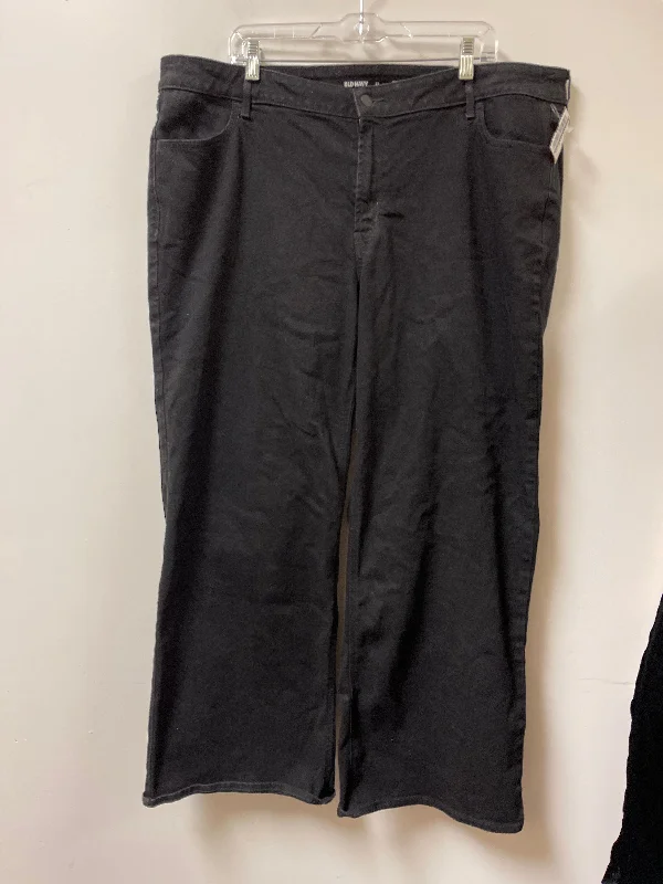 Women's Jodhpurs with Full LengthJeans Wide Leg By Old Navy In Black Denim, Size: 22