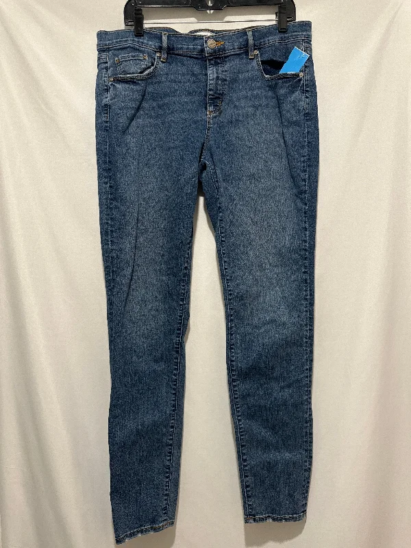 Women's Jodhpurs with Long LengthJeans Skinny By Loft In Blue Denim, Size: 14