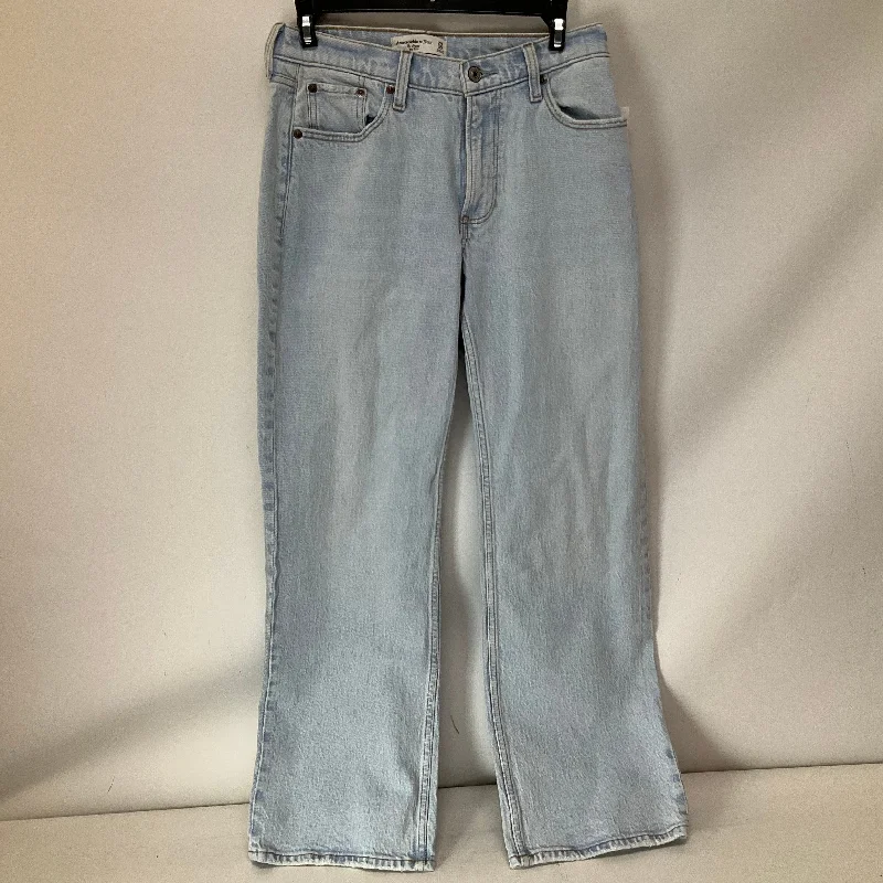 Women's Jodhpurs with High WaistJeans Wide Leg By Abercrombie And Fitch In Blue Denim, Size: 0