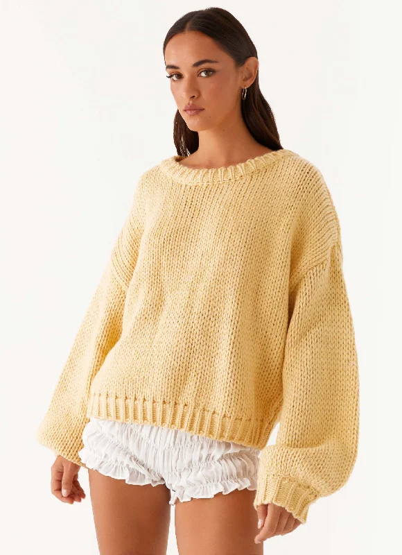 Women's Long Length SweatersCostella Knit Sweater - Yellow