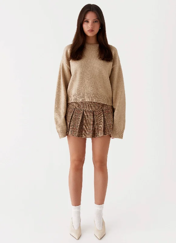 Women's Greek Wool SweatersMonika Oversized Jumper - Beige