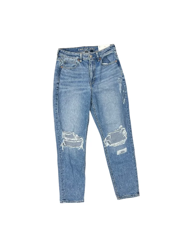 Women's Jodhpurs with Sweetheart CollarJeans Straight By American Eagle In Blue Denim, Size: 6