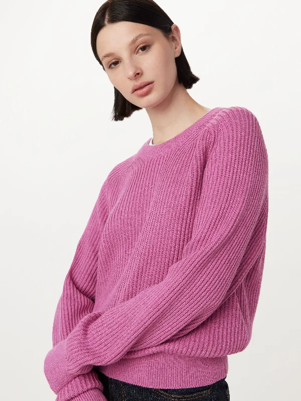 Women's Asymmetrical Hem SweatersThe SeaCell™ Boxy Sweater in Bright Purple