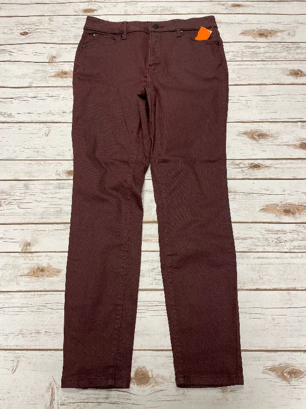 Women's Jodhpurs with Peter Pan CollarJeans Skinny By Simply Vera In Maroon, Size: 12