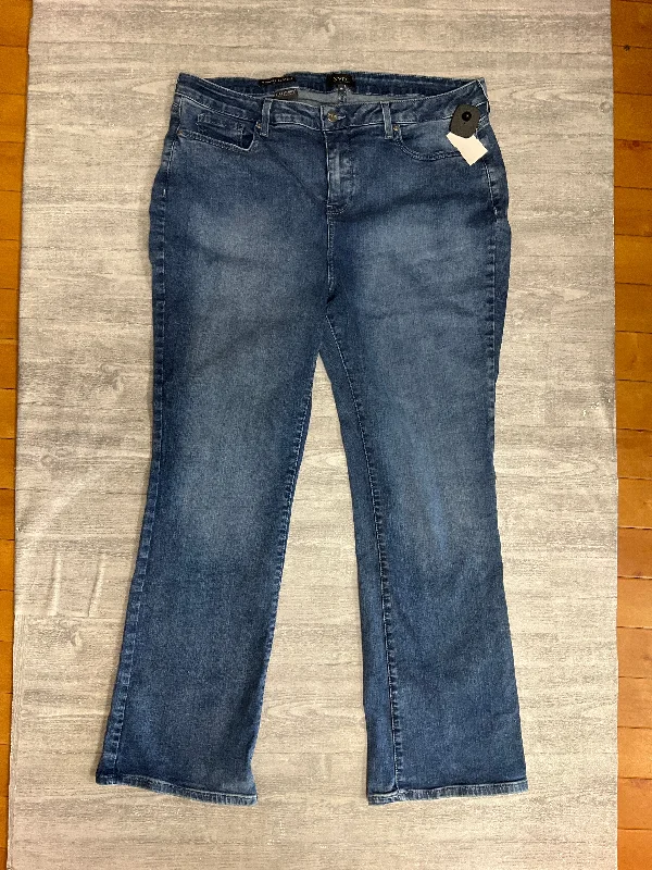 Women's Jodhpurs with Notched CollarJeans Boot Cut By Not Your Daughters Jeans In Blue Denim, Size: 18