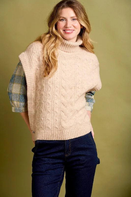 Women's Estonian Wool SweatersCable Knitted Vest