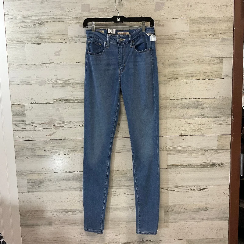 Women's Jodhpurs with Low CollarJeans Skinny By Levis In Blue Denim, Size: 6