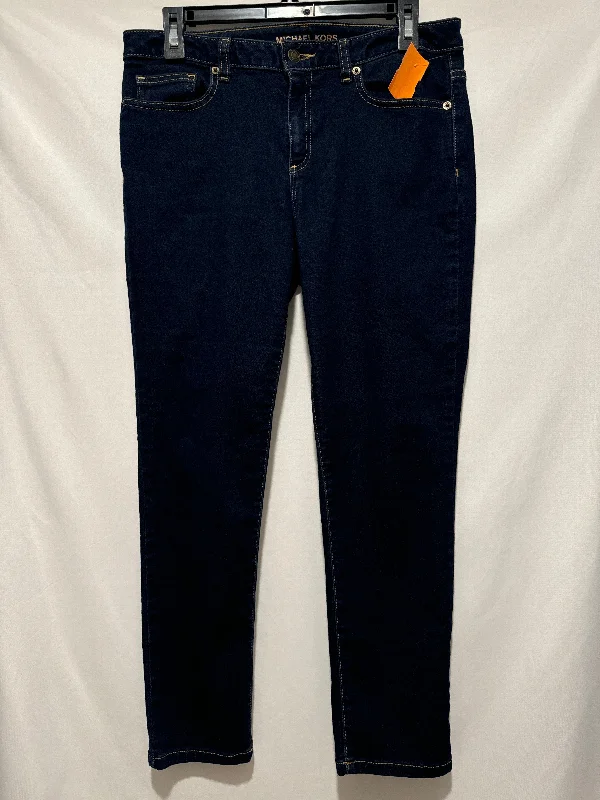 Women's Jodhpurs with Boat NeckJeans Skinny By Michael By Michael Kors In Blue Denim, Size: 8