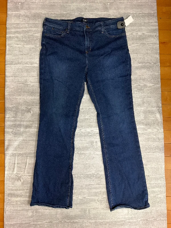 Women's Jodhpurs with Shawl CollarJeans Boot Cut By Not Your Daughters Jeans In Blue Denim, Size: 18