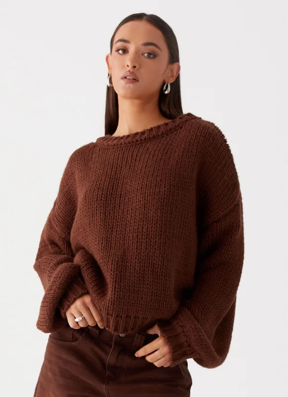 Women's Beaded SweatersCostella Knit Sweater - Brown