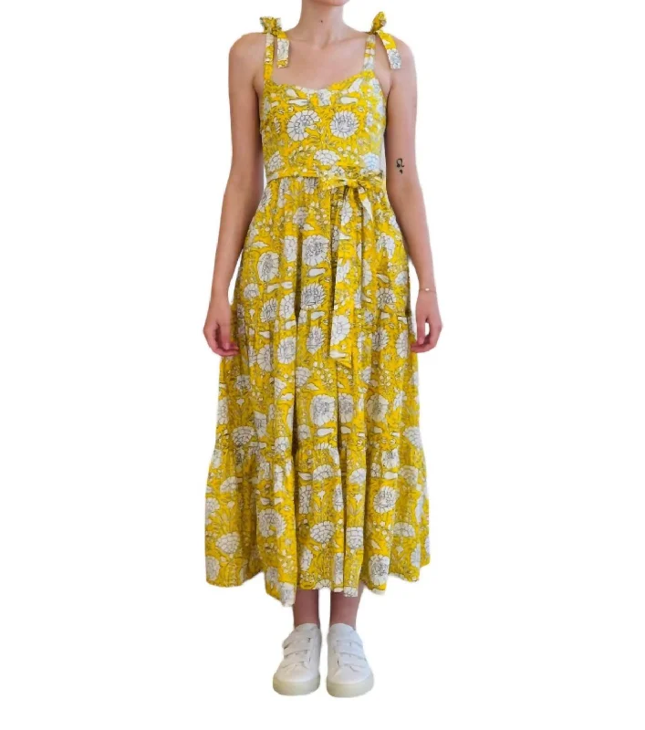 Women's One-Shoulder DressesAmore Sundress In Sunshine Yellow