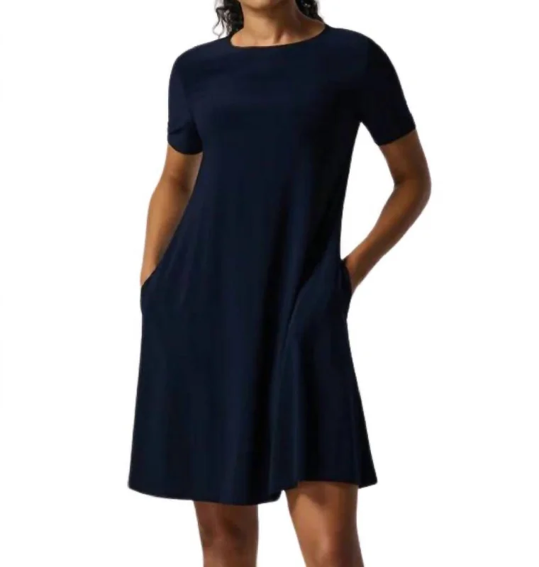 Women's Boat-Back DressesClassic A-Line Dress In Navy