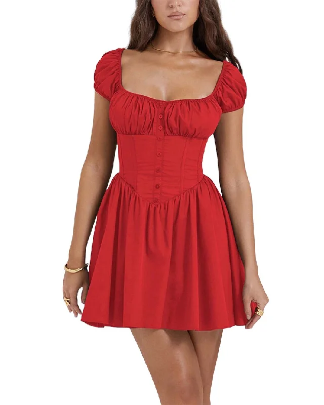 Women's Rounded Collar DressesDELI.S Dress