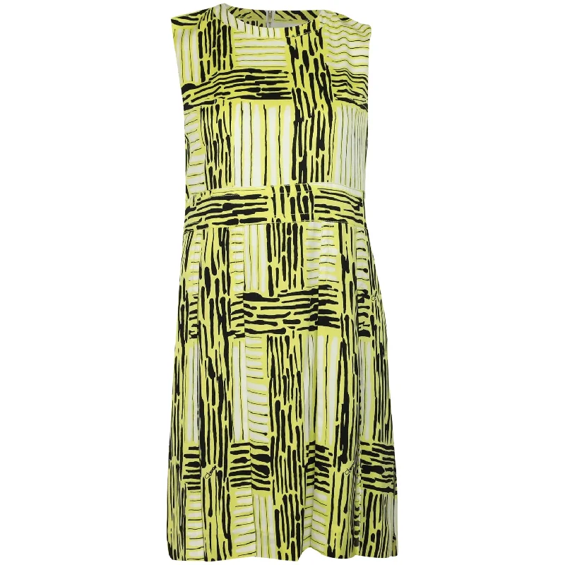 Women's Boat-Back DressesDiane Von Furstenberg Hayley Printed Casual Dress in Yellow Cotton