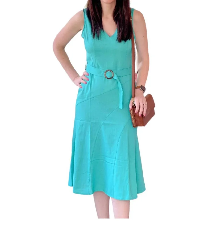 Women's V-Neck DressesFinnegan Dress In Blue