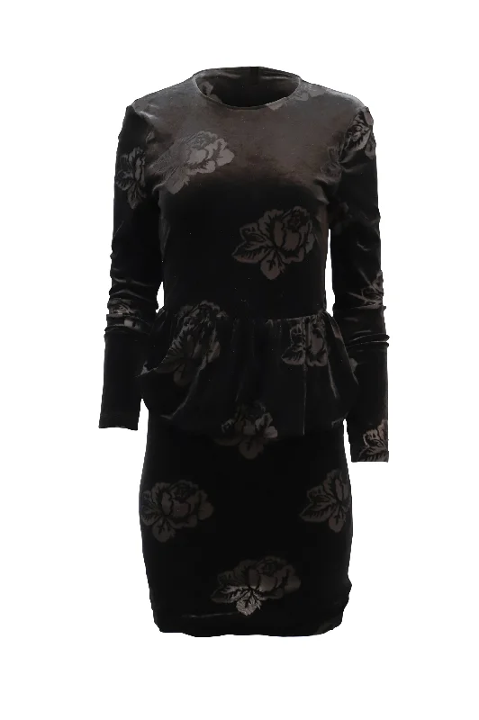 Women's Keyhole Collar DressesGanni Bloomsbury Dress in Black Polyester