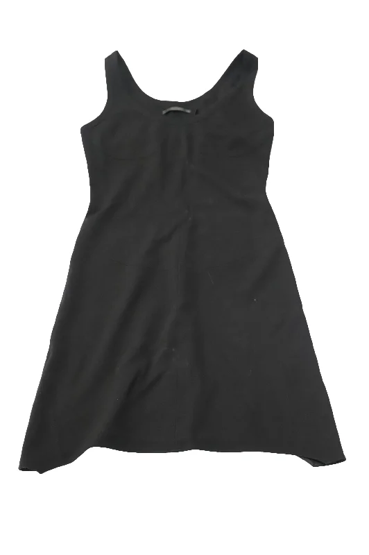 Women's Tiered DressesHelmut Lang Scoop-Neck Tank Dress in Black Viscose