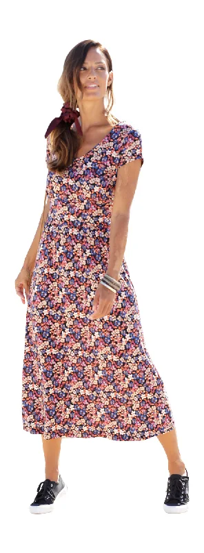 Women's U-Shaped-Neck DressesLASCANA Casual Floral Print Dress