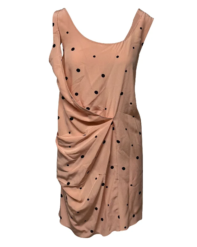 Women's Boat-Neck DressesMarni Polka Dot Dress in Pink Silk