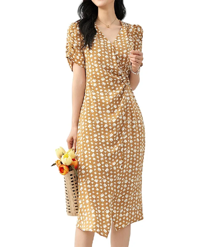 Women's U-Shaped-Neck DressesOUNIXUE Dress