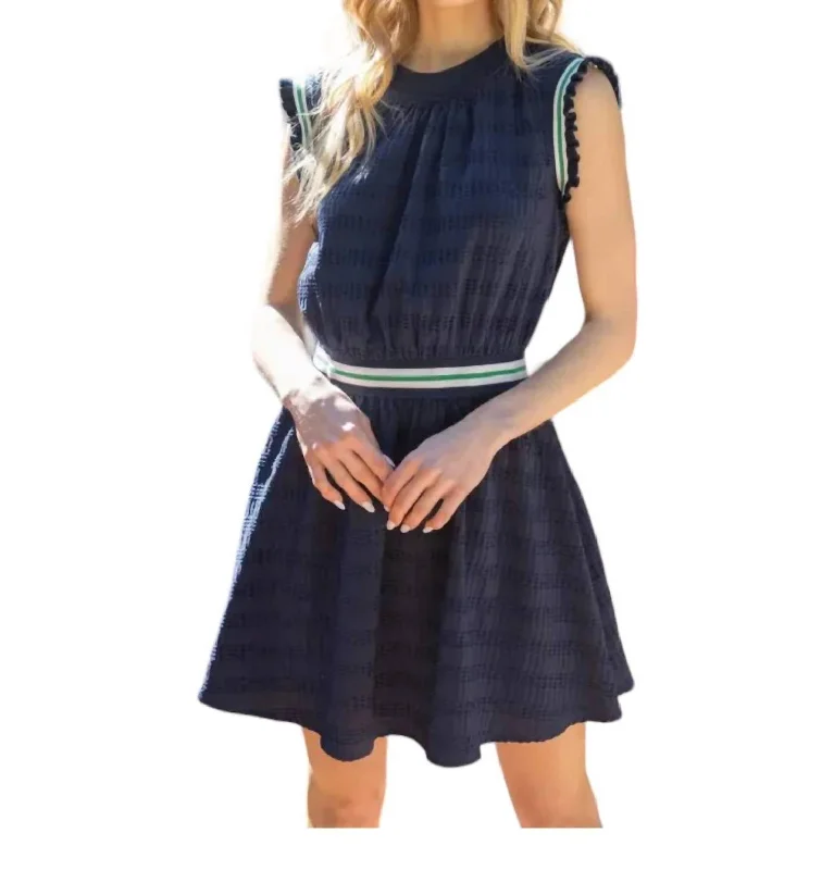 Women's Mandarin Collar DressesRobin Dress In Navy