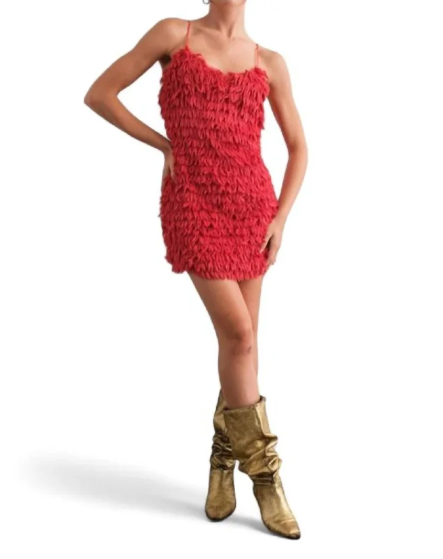 Women's Shift DressesShae Shaggy Dress In Red