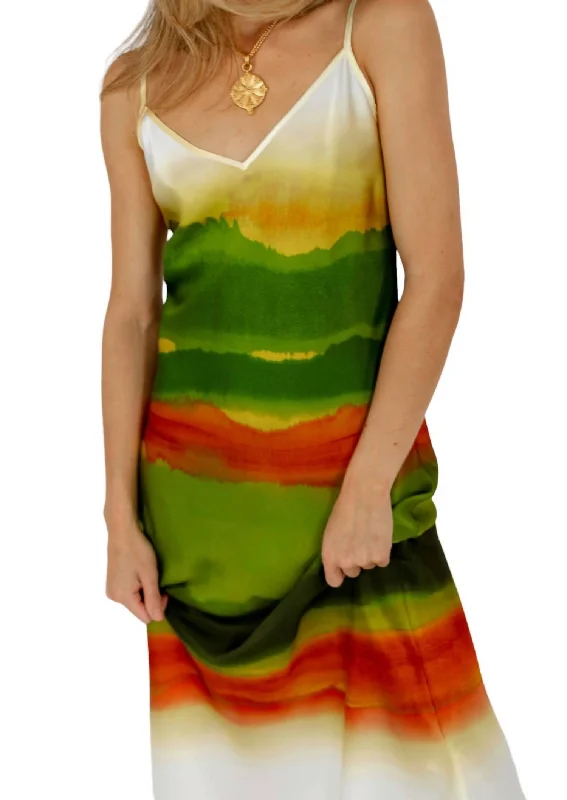 Women's Asymmetrical DressesSlip Dress In Samba Stripe