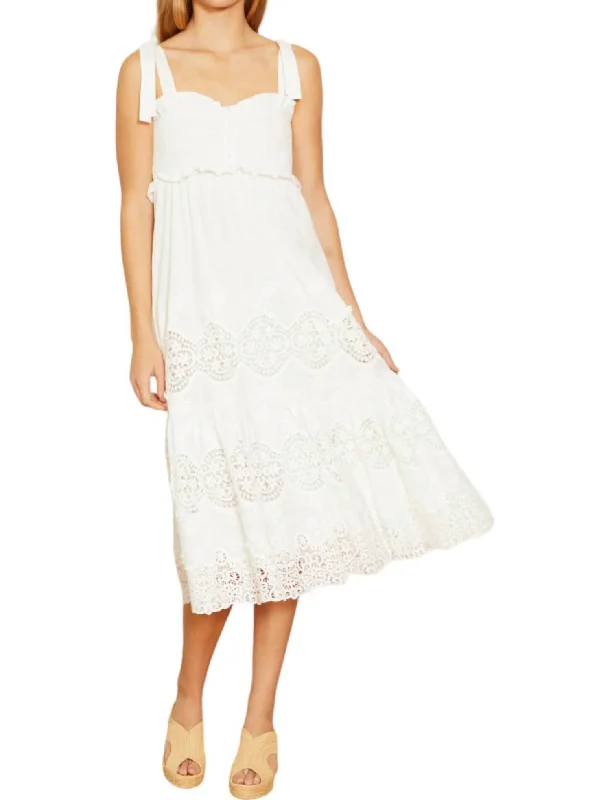 Women's U-Shaped Collar DressesThandi Lace Dress In Ivory