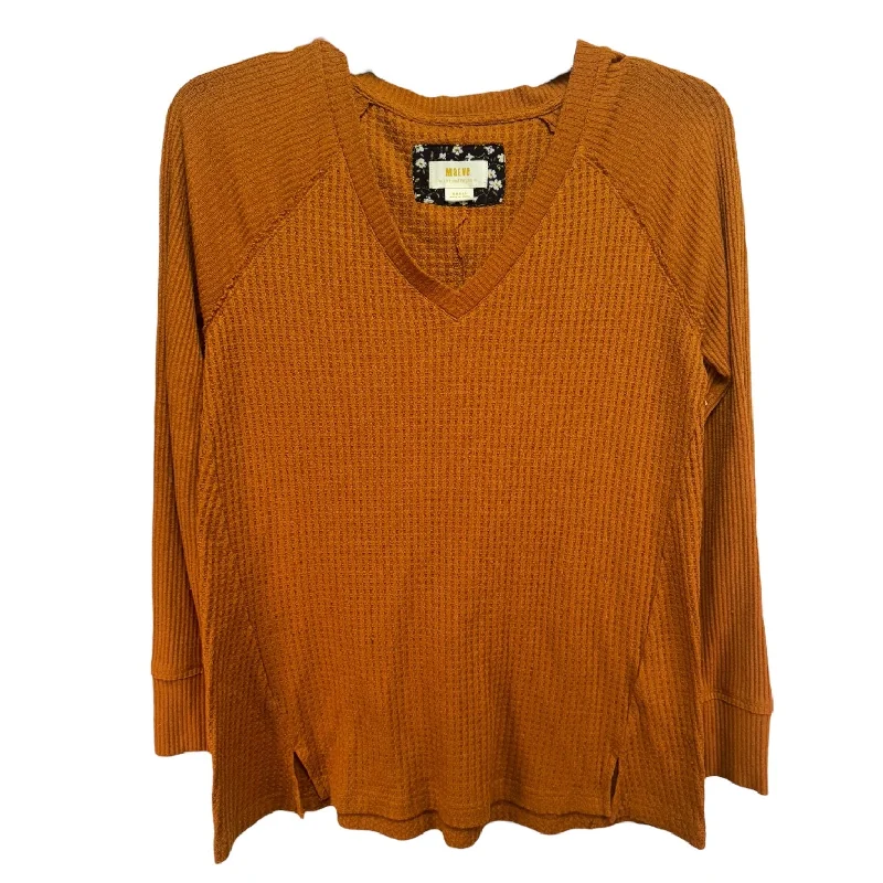 Women's Blouse with Notched CollarPearson Waffle Knit Top By Maeve  Size: S