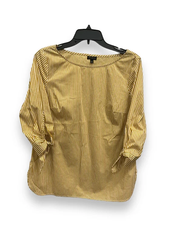 Women's Blouse with Lapel CollarTop 3/4 Sleeve By Talbots  Size: Xs