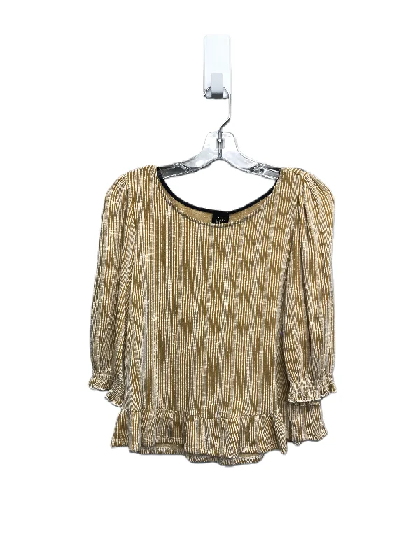 Women's Blouse with Sweetheart CollarTop 3/4 Sleeve By W5  Size: L