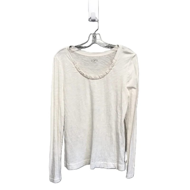 Women's Blouse with Peter Pan CollarTop Long Sleeve Basic By Loft  Size: M