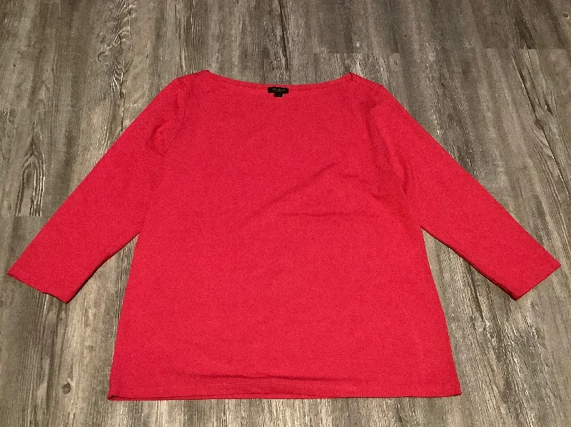 Women's Blouse with V-Shaped HemTop Long Sleeve By Ann Taylor  Size: L