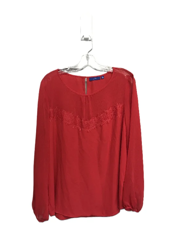 Women's Blouse with Straight HemTop Long Sleeve By Apt 9  Size: Xl