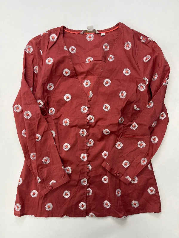 Women's Blouse with U-Shaped CollarTop Long Sleeve By Boden  Size: Xs