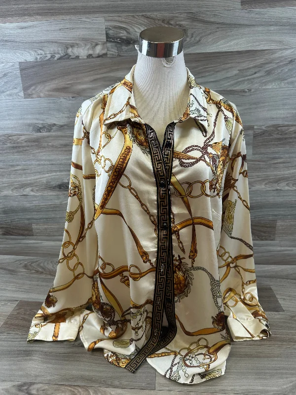 Women's Blouse with ButtonsTop Long Sleeve By Boohoo Boutique  Size: 1x