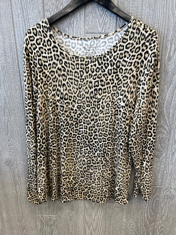 Women's Blouse with Rounded CollarTop Long Sleeve By Chicos  Size: Xl