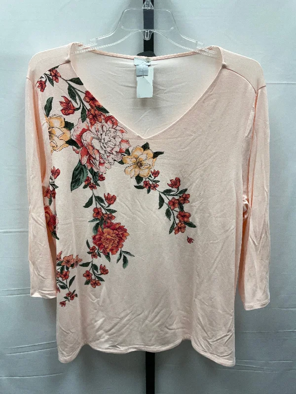 Women's Blouse with Shirt CollarTop Long Sleeve By Chicos  Size: Xxl