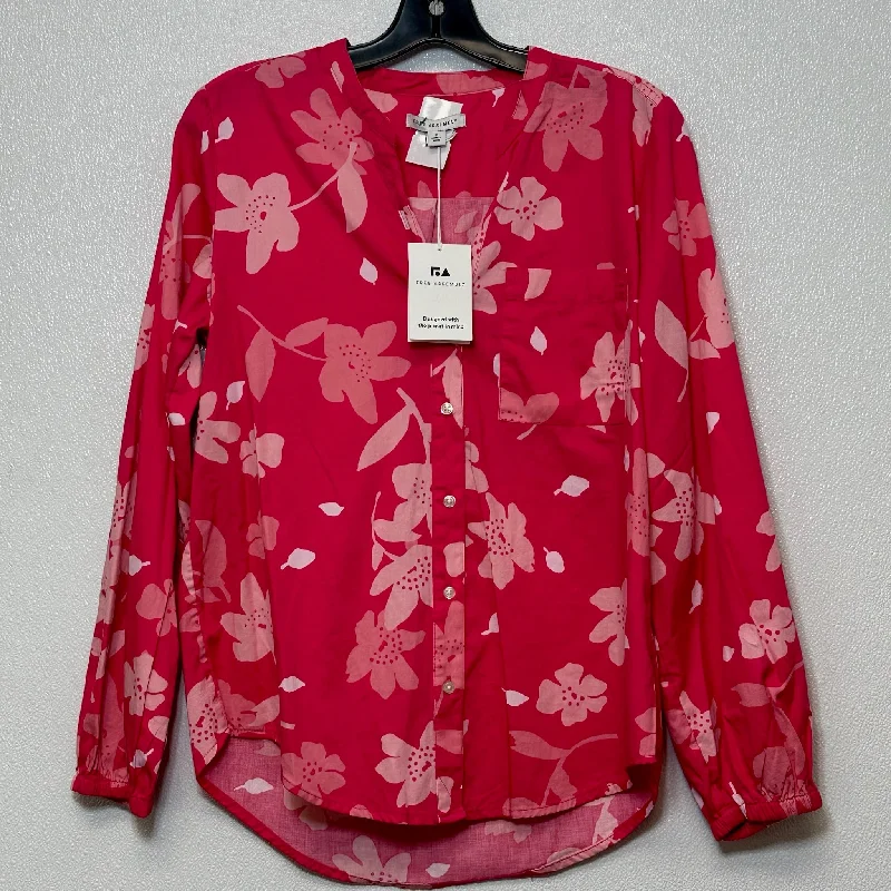 Women's Blouse with Rounded HemTop Long Sleeve By Cmf  Size: S