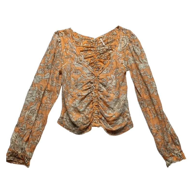 Women's Blouse with Square NeckTop Long Sleeve By Free People  Size: S