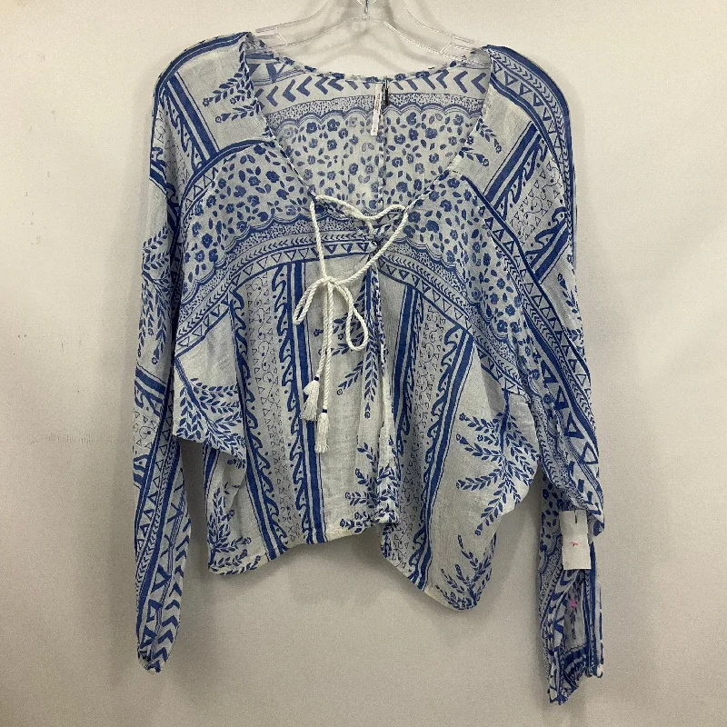 Women's Blouse with Low CollarTop Long Sleeve By Free People  Size: S