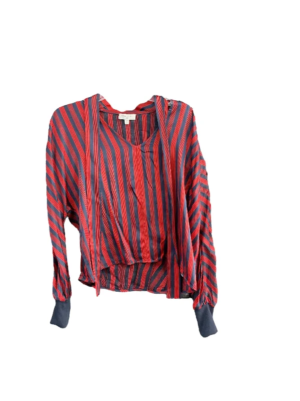 Women's Blouse with Shawl CollarTop Long Sleeve By Habitual  Size: S