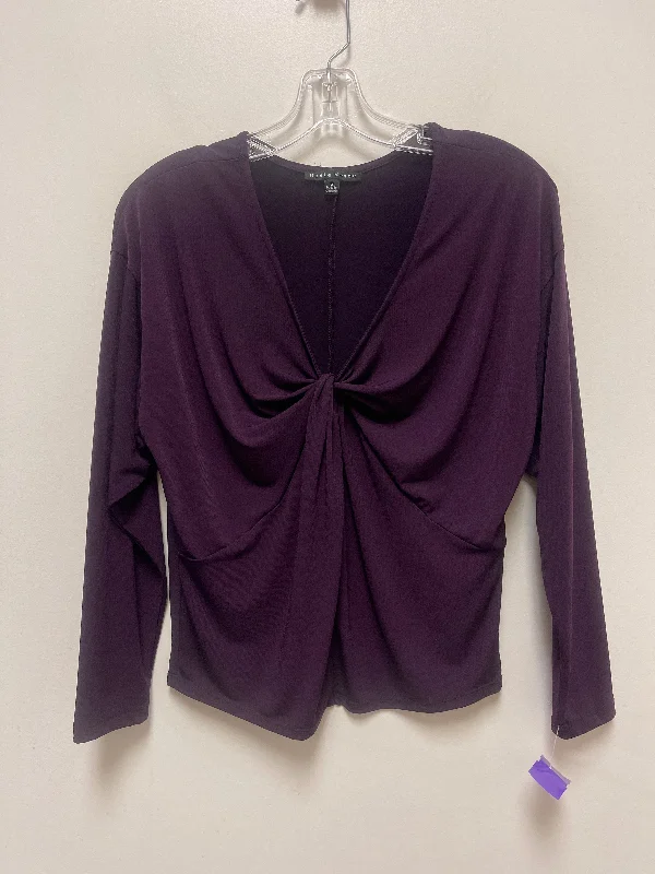 Women's Blouse with Sweetheart CollarTop Long Sleeve By Haute Monde  Size: S