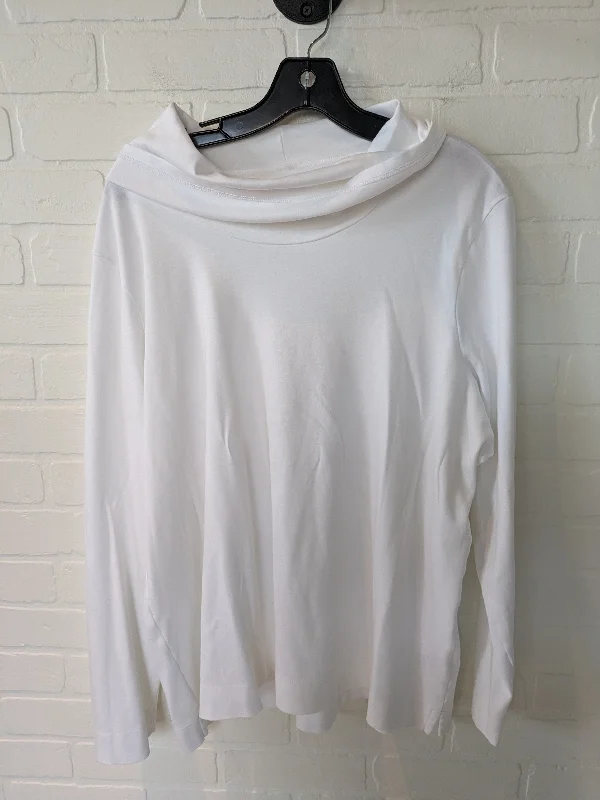 Women's Blouse with Rounded CollarTop Long Sleeve By L.l. Bean  Size: 2x