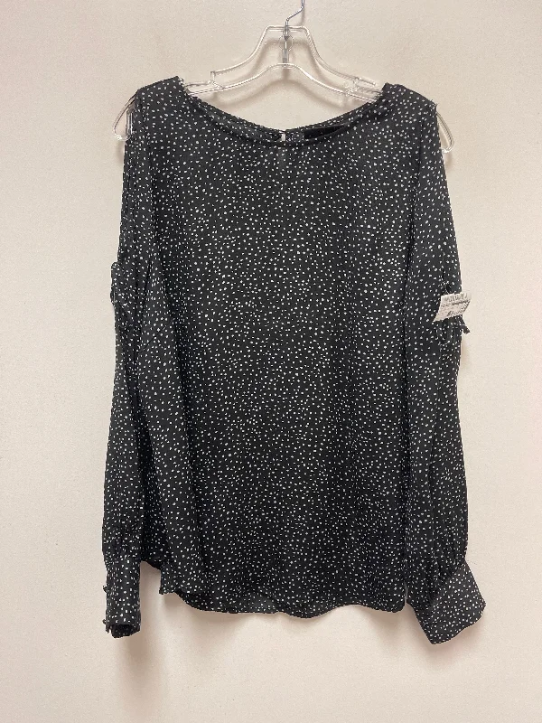 Women's Blouse with High CollarTop Long Sleeve By Lane Bryant  Size: 1x