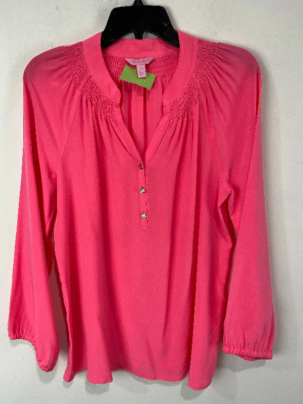 Women's Blouse with Mandarin CollarTop Long Sleeve By Lilly Pulitzer  Size: S