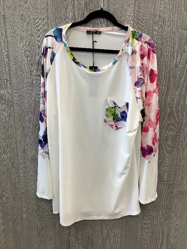 Women's Blouse with Sweetheart CollarTop Long Sleeve By Lily  Size: 3x