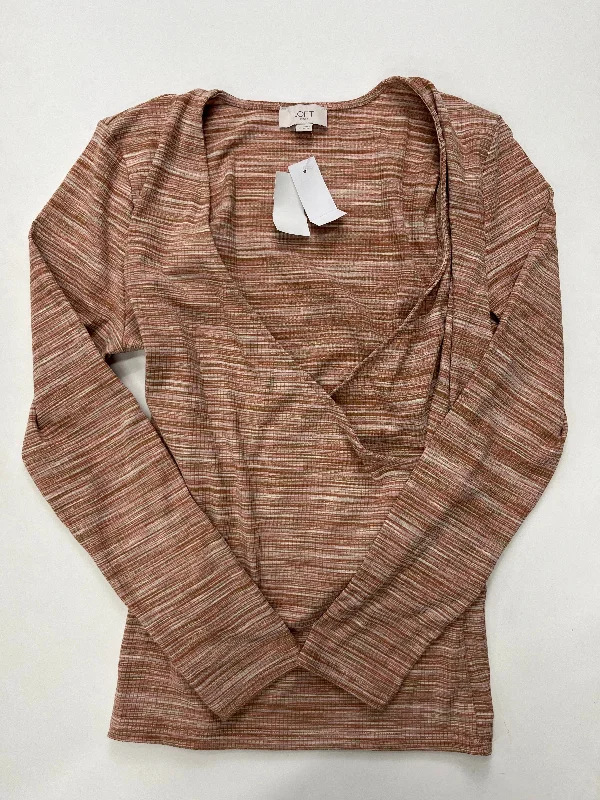 Women's Blouse with Low CollarTop Long Sleeve By Loft O NWT Size: L